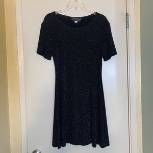 Hampton Nites Vintage Black Sparkling Cocktail Dress, Size 8